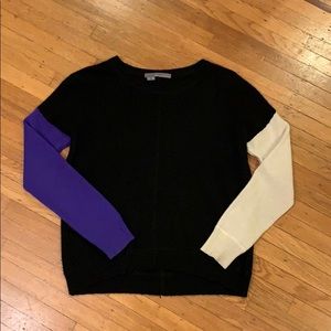 cashmere color block sweater